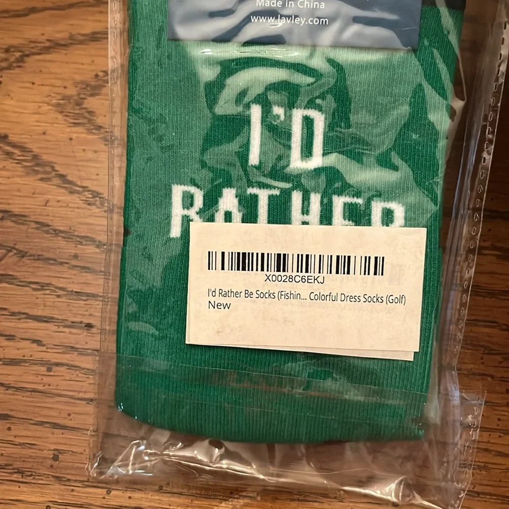 I’d Rather Be Golfing socks, one size fits‎ most, new in package